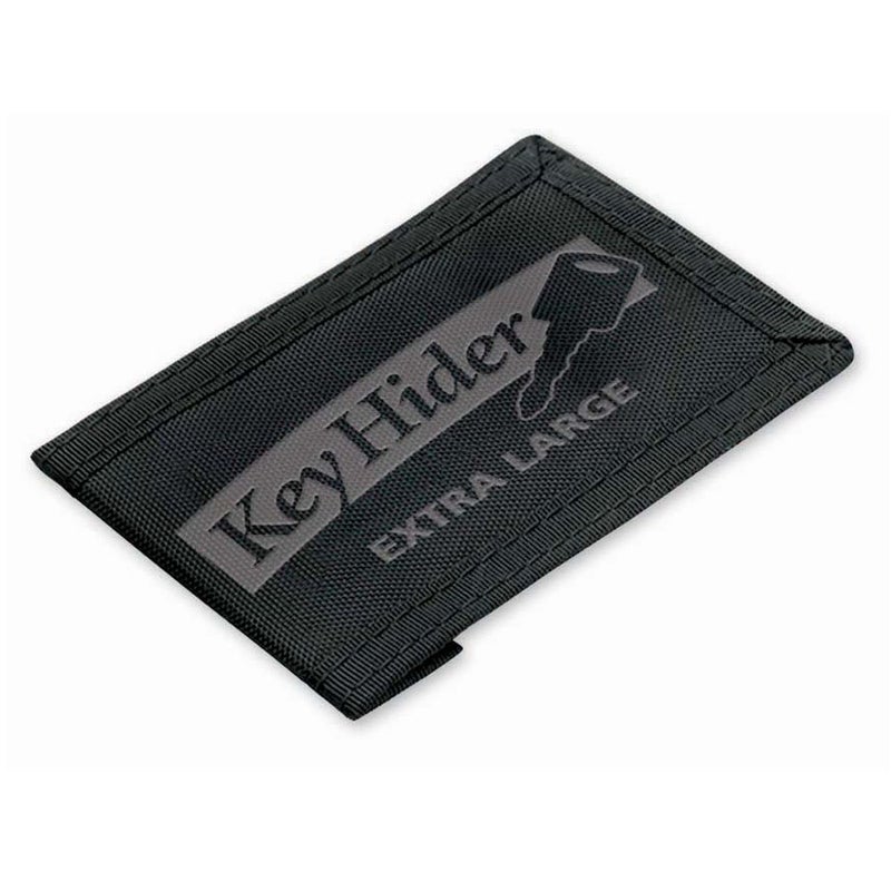 Lucky Line Key Hider Pouch, Velcro Nylon Adhesive, Extra Large (91301),Black - Image 1